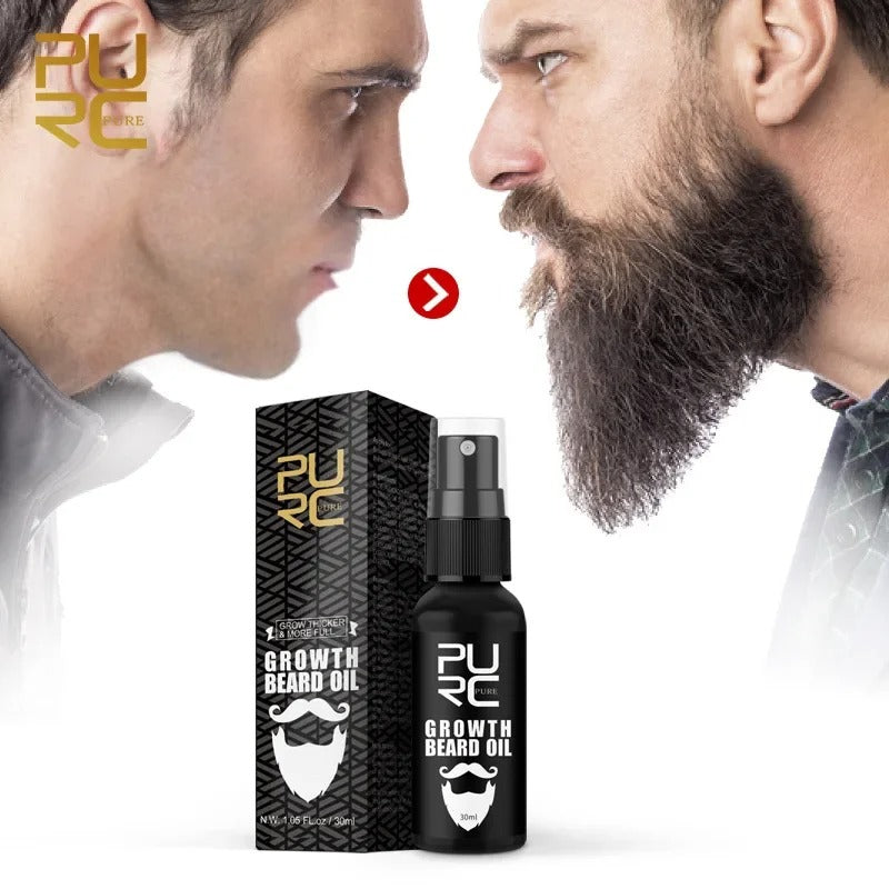 Men Beard Growth Oil Accelerate Facial Hair Thicker Grow Beard زيت نمو اللحية