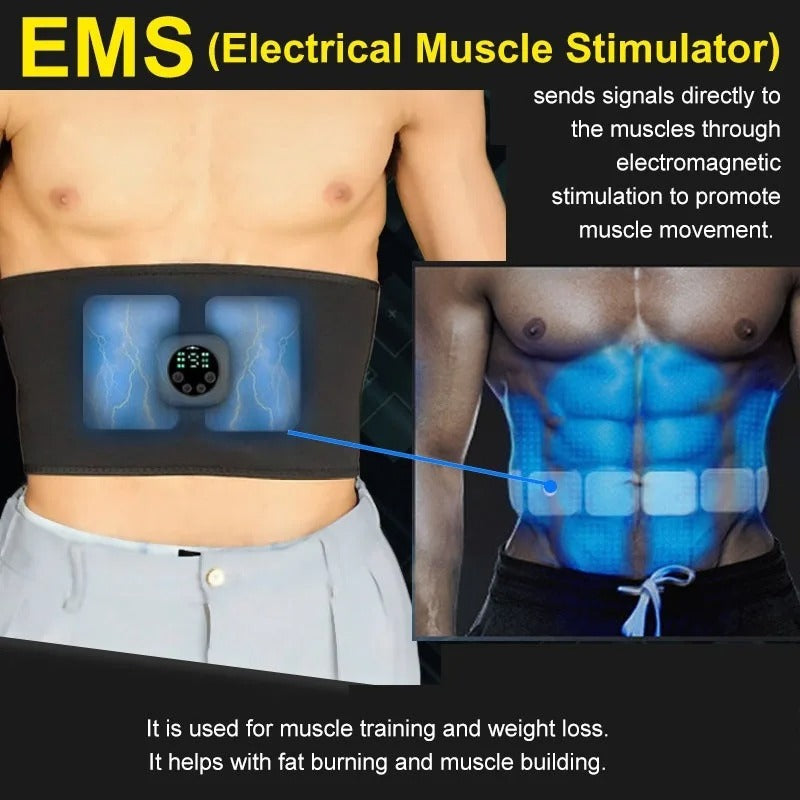 Smart EMS Belt Abs Trainer Fitness Lose Weight Fat Burn