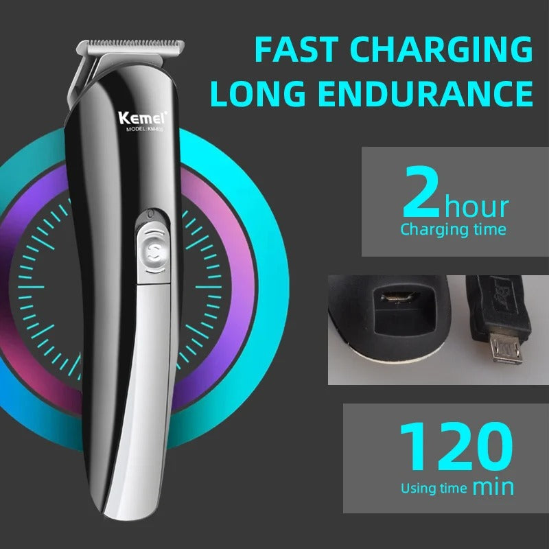 Rechargeable Hair Trimmer Titanium Hair Clipper Electric Shaver Beard